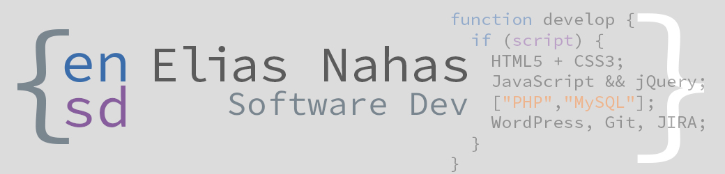 Elias Nahas | Software Developer